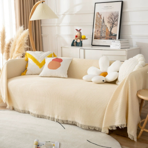 Pyramid Nordic Chenille Sofa Towel Blanket Tassel Design Sofa Cover Slipcover Universal L Shape Sofa Cover Couch Covers Home Decor
