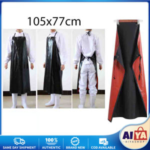 ★Same Day Shipping★ PU Sleeveless Apron Labor Protection Restaurant Butcher Clean Industrial Chemical Resistant Plastic Work Smock PU-Apron