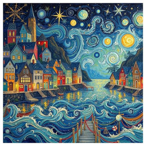 Jigsaw Puzzle Stunning Fantasy Town Art For Adults Perfect For Family Game Night And Brain Exercise