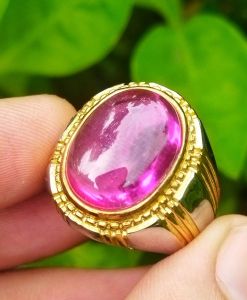 Cincin Batu Siam Pink Rose Bangkok Oval