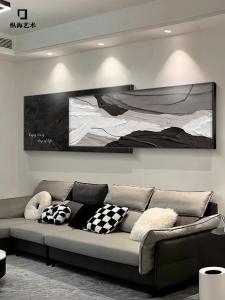 ภาพตกแต่งสีดำและขาว ภาพพื้นที่นั่งโซฟากลางแจ้ง ภาพผนังข้างเตียงห้องนอน พื้นผิวอิทธิพล สไตล์ย้อนยุค งานฝีมือดิจิทัล ภาพวาดระบายสี