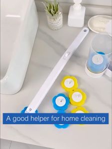 Disposable Toilet Cleaning System from japan tools home essential wall mounted 360 revolving long handle with holder cleaner stain remover household simple toilet brush flush deodorizer inhibit bacterial growth  dead spacesterile sponge cleaning tools