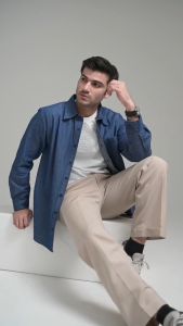 Nibras Jalanku Biru 006 Kemeja Pria Denim Blue Indigo Light Blue Lengan Panjang OOTD Casual Trendy