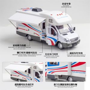 1:32 Simulation Large Camping RV Toy Car Alloy Car Model Tourist Bus Car Childrens Travel Boy