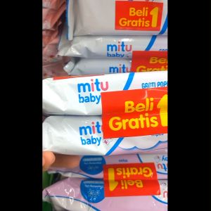 MURAH | Promo Mitu Baby Wipes CHARMING LILY 50 Sheet/Tisu Basah Ganti Popok Bayi BELI-1 GRATIS-1