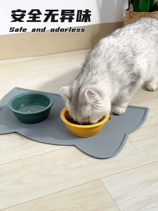 【92 PETSTORE】Cat Food Mat Non Slip Cat Dog Bowl Mat Silicone Cat Dog Feeding Mat Waterproof Pelapik Makanan