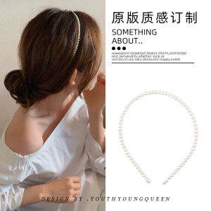 Elegant Pearl Hairband Womens Style Summer New Outdoors High Hairline Versatile Quality Hair Clip Headwear Fashion Accessories