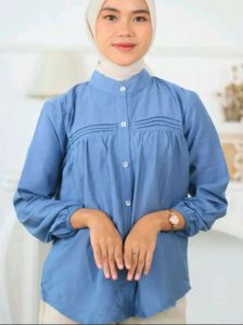 ATASAN ERTIA BLUES POLO LINEN