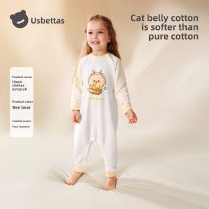 Usbettas | Girls Fall Winter Cotton Abdomen Protection Romper