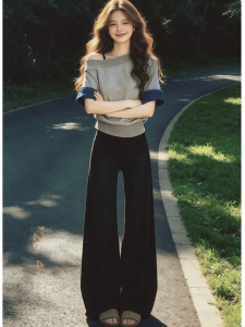Shalldoer | Unique Stylish Design Thin Shoulder Asymmetric T-Shirt Summer