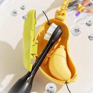 Cute Toothbrush Holder Must-have Portable Travel Toothbrush Protective Cap Cute Banana Hiking Camping Brush Cap Case Small Tools