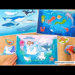 Đồ chơi giấy Tocaboca học liệu bóc dán thủ công H12