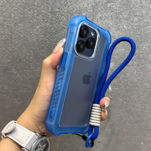 Thickened Vibrant Crystal Frosted Anti-slip Edge iPhone Protective Case Shockproof Four Corner Drop Protection for 15Pro Max 16 14Pro 13Plus