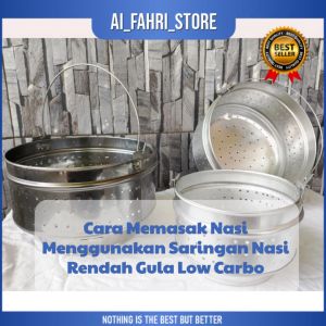 Saringan Nasi Rendah Gula ( Low Carbo ) Untuk Rice Cooker / Magiccom MIYAKO Ukuran 0.6 Liter - 2.5 Liter atau Tim Timan Free Centong
