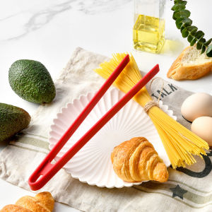 Food Grade Silicone Grill Tongs Non-Stick Bread Clip Heat Resistant Food Clip BBQ Tong Long Handl Cooking Serving Clamp Gripper