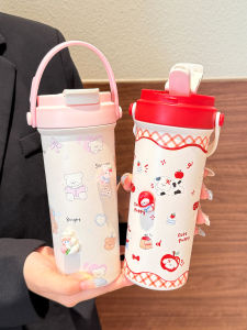 Cốc Nước Cốc Giữ Nhiệt Dung Tích Lớn Cho Học Sinh Đi Học Cốc Cà Phê Hai Lỗ Có Ống Hút Cốc Nước Có Thể Giữ Nhiệt Và Làm Lạnh