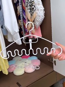Non-slip Space Saving Plastic Closet Organizer Storage Hangers Multi-port Support Hangers