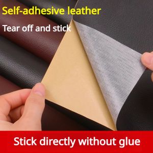 Self Adhesive Leather for Sofa Repair Patch Furniture Table Chair Sticker Seat Bag Shoe Bed Fix Mend PU Artificial Leather Skin