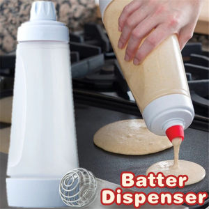 350/1000ML Hand Mixing Bottle Cupcake Pancake Muffin Waffle Shaker Blender Batter Dispenser Kitchen Tool