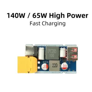 Aideepen | Mô-đun Sạc Nhanh Buck-Boost 140W+65W PD&QC USB Đầy Đủ Giao Thức + Dual Type C+XT30/XT60 Bảng Bảo Vệ Sạc Tăng/giảm Điện Áp Cho Các Thiết Bị Công Suất Cao
