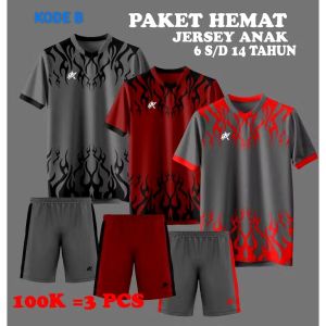 Paket hemat Jersey setelan junior. anak laki dan perempuan