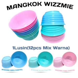 Mangkok plastik {{WIZZMIE 3WARNA MIX}} isi (24pcs) peking bumblle wrap