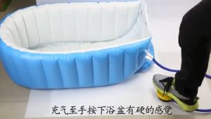 GAMITCO inflatable bath tub for kids with air pump Foldable Air Cushion baby Bath play water Tub