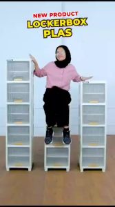 NAPOLLY LockerBox Lemari Plastik Minimalis Serbaguna Susun 3 4 5 (1 TOWER)