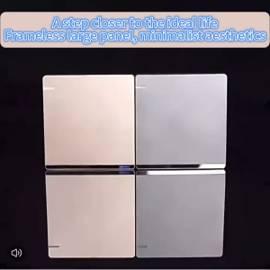 Saklar Dinding Modern Fantasise dengan Indikator Malam dan Panel Besar - Warna Abu-abu