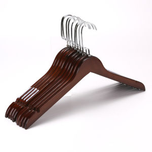 Wooden Clothes Hangers for Clothing Stores Real Wood No Trace Hangers Sliding Resistance Adult Size Vintage Style Hangers
