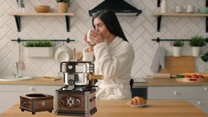 Máy rang hạt cà phê không khói tự động chuyên nghiệp thương hiệu Wing Kwong WCR-150 - Công suất 750W - BH 12 THÁNG