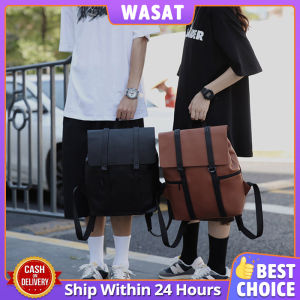 Backpack 2022 New High-capacity Backpack University High School Student Schoolbag New Trend of College Student Backpack Casual Simple PU Leather Computer Backpack Ins Couples Backpack