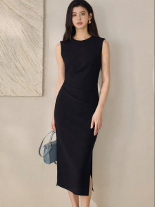Roey s house | Đầm Bút Chì Bodycon Co Giãn Màu Đen
