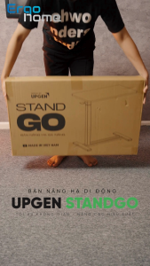 Bàn Nâng Hạ Di Động UPGEN StandGo – Điều Chỉnh Cao 66-106cm Bánh Xe Ẩn Gọn Nhẹ Dễ Di Chuyển