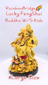 Buddha w/ 5 kids(New-Large-Gold) #No.T-1018-1 #Size: H32cm #9971