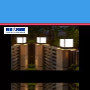 พร้อมส่งทันที โคมไฟหัวเสา ไฟโซล่าเซลล์ รุ่นเหลี่ยม เปลี่ยนแสงไฟได้ 4 สี ไฟLED ไฟสวน การควบคุมแสงอัจฉริยะ