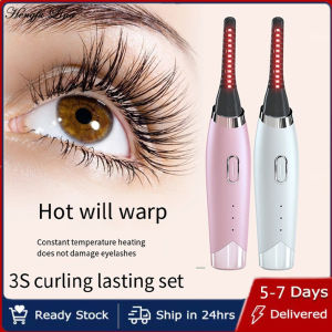 Hengfa Lina Mini Electric Eyelash Curler Heated Eyelashes Curling Beauty Makeup Tool Long Lasting Lash Lifting Accessories Ironing Comb