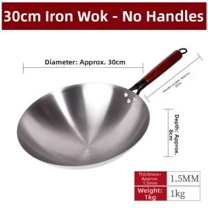 Ultra-light Non-stick Iron Wok Small