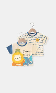 Canacana 6M-4Y Kids Short Sleeve Cartoon T Shirt Top Baju Budak Bayi Clothes Baby Girl Boy Clothing