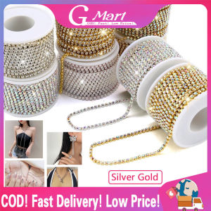 10 Yards Crystal AB Rhinestones Close Chain Clear Trim Sewing Silver Base Cup Chain Crystal Strass Glass Stone Sew on Rhinestone ZJJ-Crystal-Chain