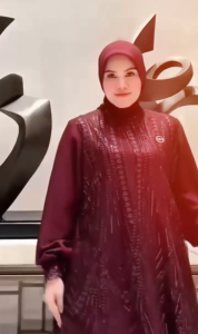 Baju Gamis Brokat Pesta Wanita 2025 Terbaru Bahan Ceruty Babydol Full Furing / Maxi Dress Perempuan Muslim Lebaran 2026 Mewah Elegan