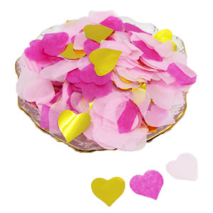 (15 gam/gói) 25mm nhiều màu tình yêu giấy phế liệu Ngày Valentine bên ném cánh hoa trang trí tự làm handmade phụ kiện kỳ nghỉ