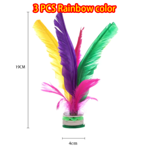 3Pcs China Shuttlecock Kick Shuttlecock Fitness Entertainment Footbal Foot Kick Fancy Goose Feather Shuttlecock For Physical Exe
