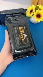 Tissue Basah Pembersih Sepatu tissue Basah Pembersih Sepatu Tas Kulit Serbaguna Shoe Cleaner Isi 80 Lembar