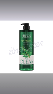 Kerasys Hair Clinic Tea Tree Oil Deep Clean Shampoo Real Nature Scalp Cleansing Soothing Care 1L