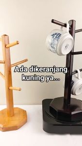 KT116 - Cantolan Cangkir Kopi Model Ranting / Rak Gelas / Kapstok Cangkir / Gantungan Gelas kayu