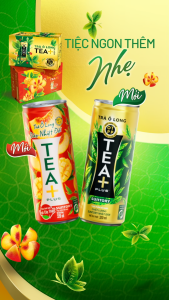 Thùng 24 Lon Trà Ô long Tea+ (320 ml/lon)