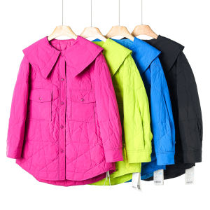 เสื้อแจ็คเก็ตขนเป็ดฤดูหนาวแบบไม่สมมาตรเบาและอบอุ่น ทรงเข้ารูป ความยาวปานกลาง เสื้อโค้ทเดรสสำหรับใส่ไปทำงาน