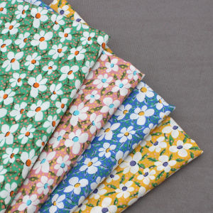 Fresh Pastoral Style Cotton Floral Cloth Active Print Plain Weave Cotton Garments Dress Shirt Lining