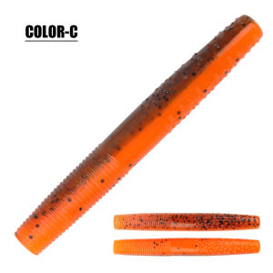 Spinpoler Fat Worm Senko Finesse TPR Ned Worm Rig Soft Fishing Lures 2.75" Stickbait Swim Bait 14pcs With Box Swimbait Bass Pike